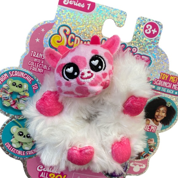 scrunchmiez series 1 scrunchies 2 ps backpack clip toy bracelet hair tie plush - Picture 5 of 5